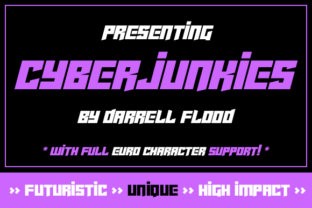 Cyberjunkies: A Futuristic Display Font for Sci-Fi Campaigns