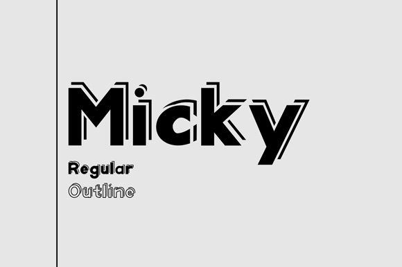 Micky: A Playful Display Font for Headlines and Titles
