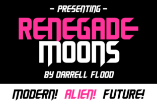 Renegade Moons: A Futuristic Display Font for Makers