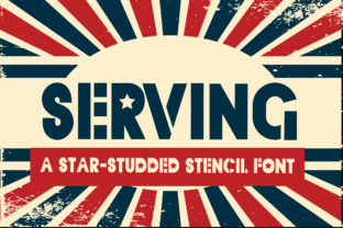Serving: A Bold Stencil Display Font for Web Headers